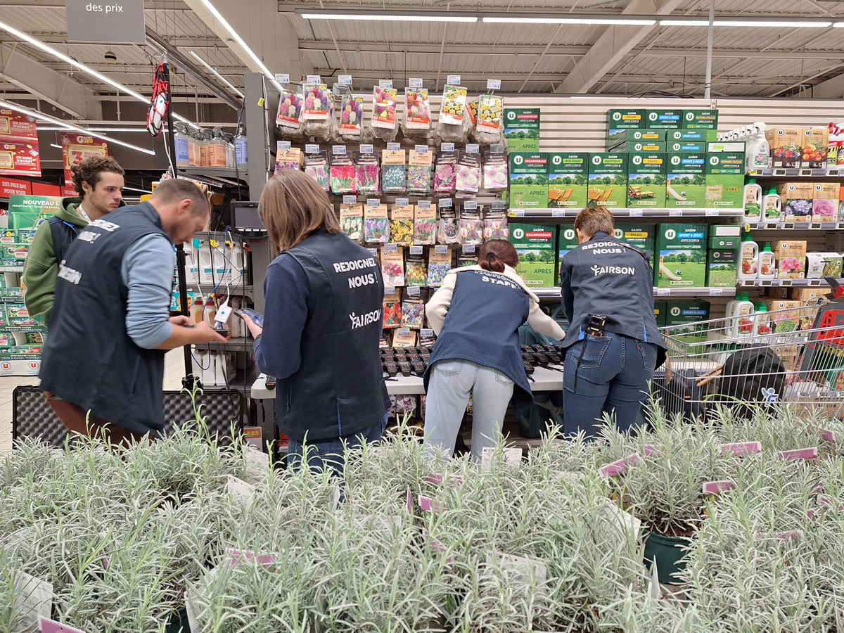 Inventaire Fairson dans un magasin de jardinage